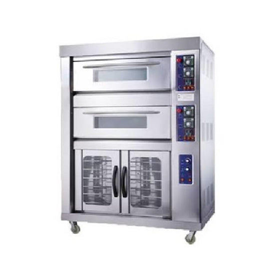 HNC YXD-2-6S Double Deck Electric Baking Oven with Prover 13 kw, 86x75x185 cm