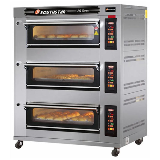 Southstar YXY-60AI Gas Deck Oven 3 Deck 6 Trays, 140x100x180cm
