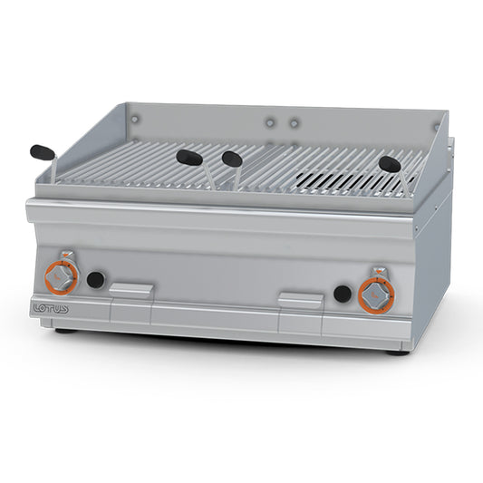 Superlotus CWT-78G Top Gas Charcoal Grill 2 Cooking Areas, 38x52cm