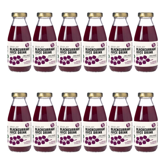 Volga Joy 4610226001116 Blackcurrant Juice 300ml, Pack of 12/Box