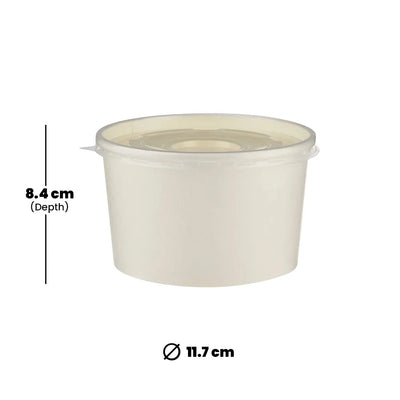 hotpack white soup paper bowl 500 ml 1000 pcs