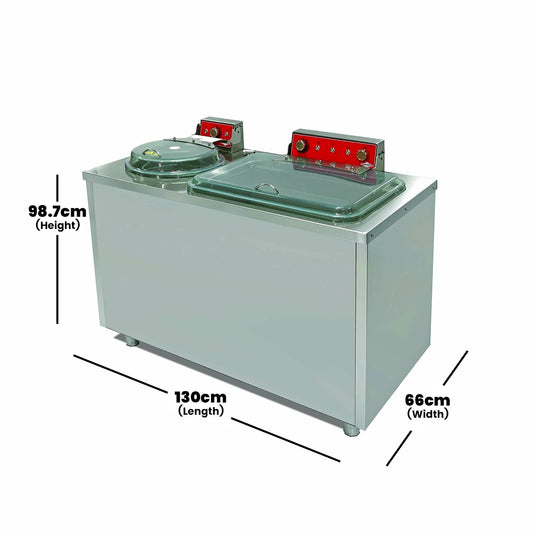 Empero Vegetable Washing and Drying Machine, 157 L, 1.9 kW, 130 x 66 x 98.7 cm