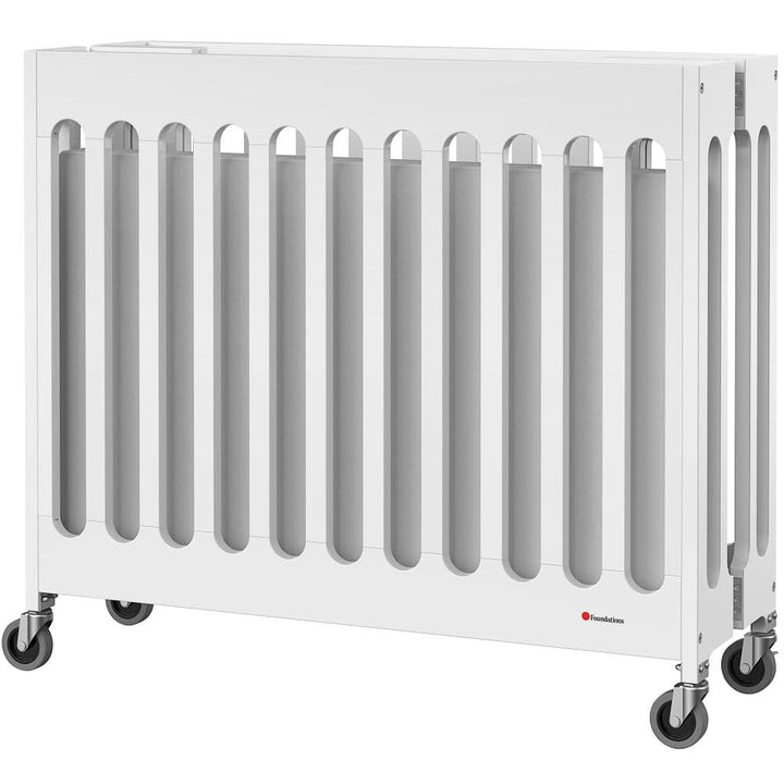 Foundations Boutique Compact Folding Crib 40"L x 25"W x 35"H - White - HorecaStore