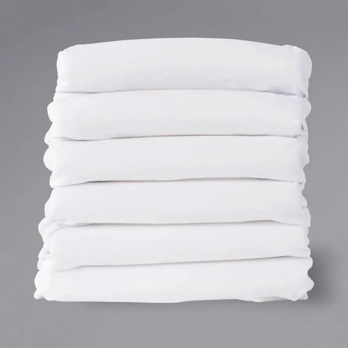 Safefit ZS-C4-WH-06 Zippered White Sheet For Compact Cribs - Pack of 6 - Foundations USA