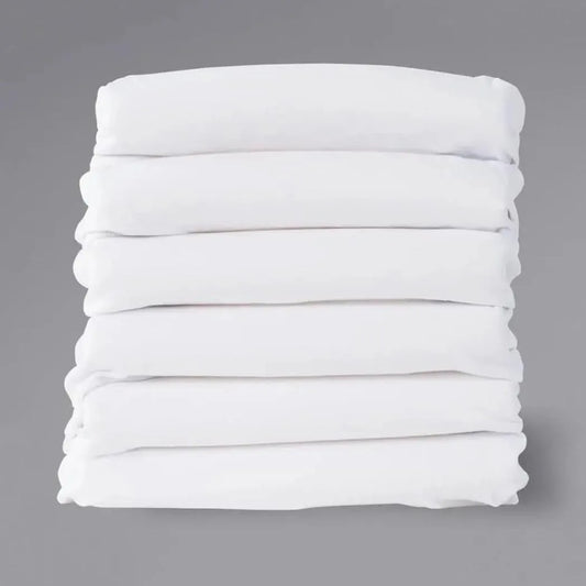 Safefit ZS-C4-WH-06 Zippered White Sheet For Compact Cribs - Pack of 6 - Foundations USA