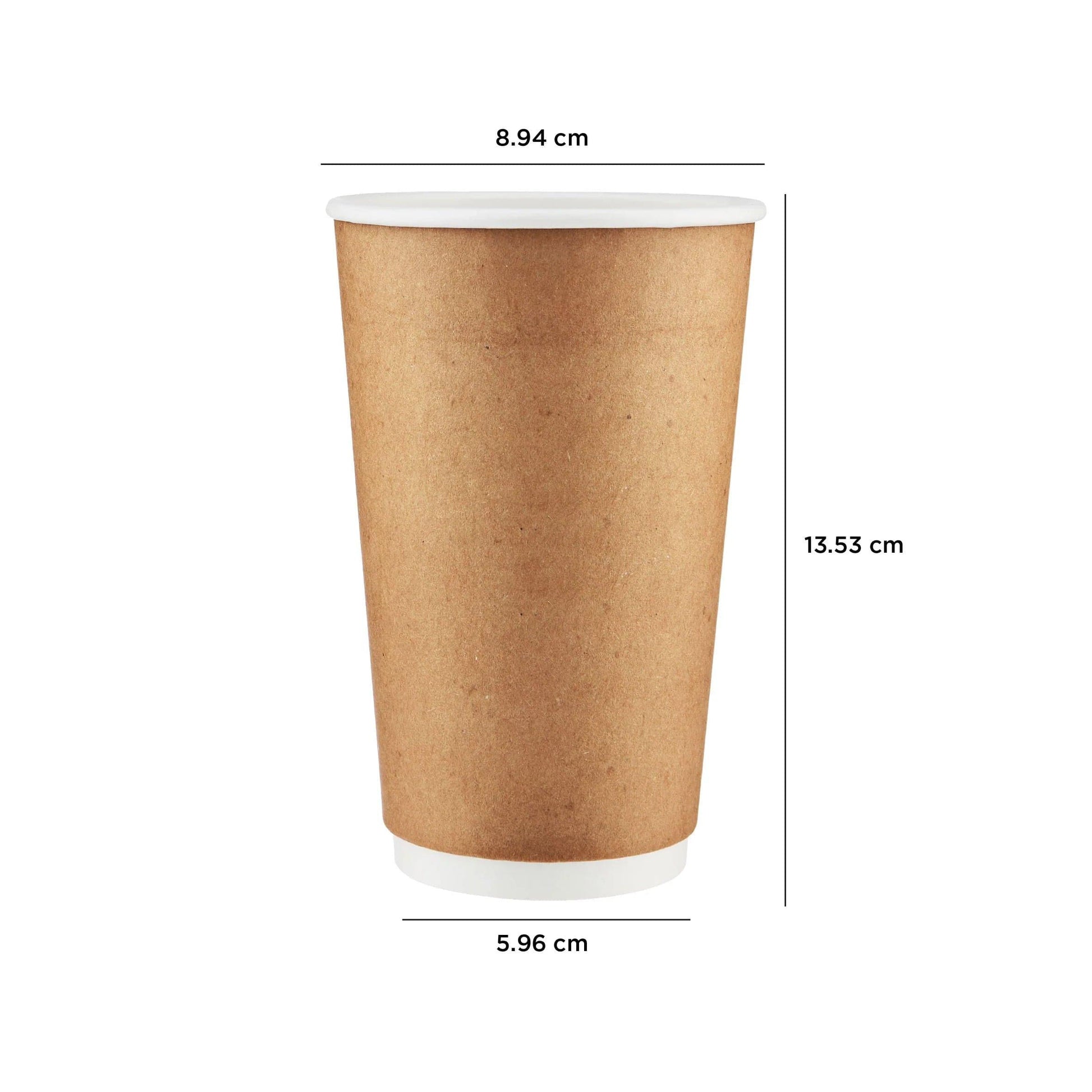 Free Plastik FPD1003 16oz Double Wall Paper Cup 500pcs, Ø9 X H 14 cm - HorecaStore