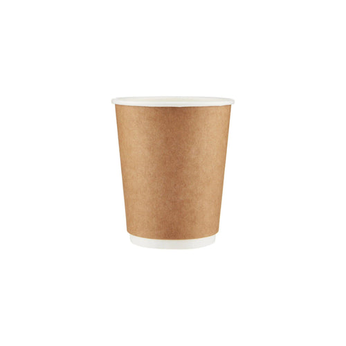 Free Plastik FPD1001 8oz Double Walled Paper Cup 500pcs, Ø8 X H9.2 cm