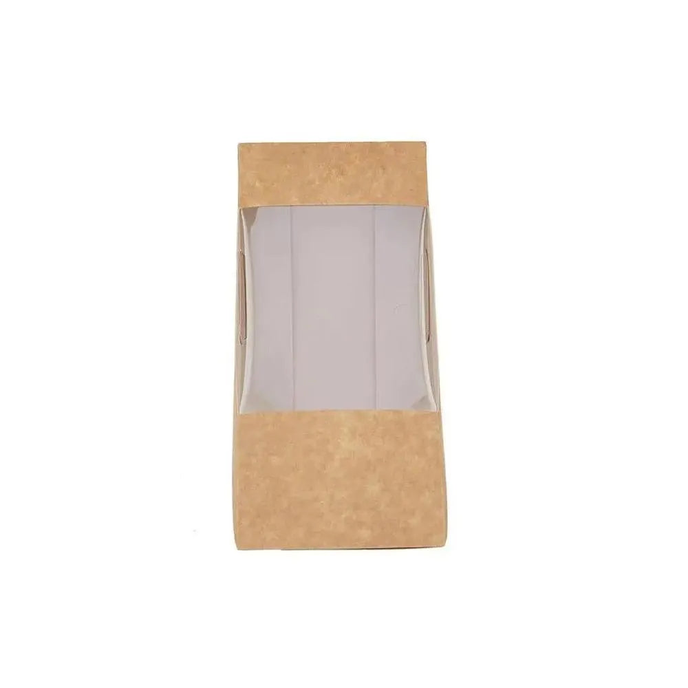 Free Plastik FPD1020 Paper Single Sandwich Wedge Box With Window 250pcs, 12.5 X 5.5 X 17.5 cm