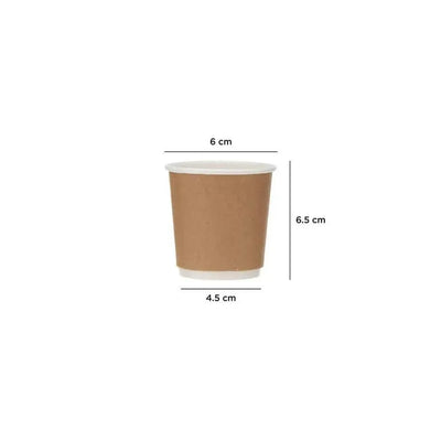 Free Plastik FPD1039 4 oz Double Wall Paper Cup 1000pcs, Ø6 X H6.5 cm