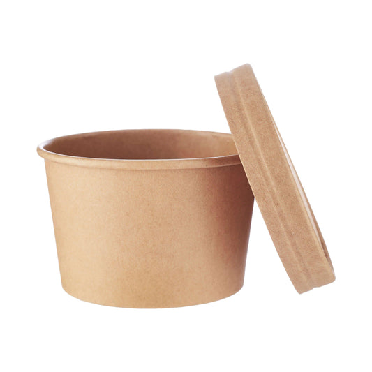 Free Plastik FPD1008 Double Paper Noodle Bowl With Lid 250pcs, Ø10 X H6 cm - HorecaStore