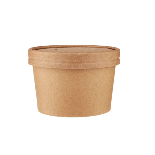 Free Plastik FPD1008 Double Paper Noodle Bowl With Lid 250pcs, Ø10 X H6 cm