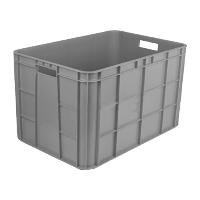 THS Plastic Fish Crate L 60 x W 40 x H 35 cm Grey
