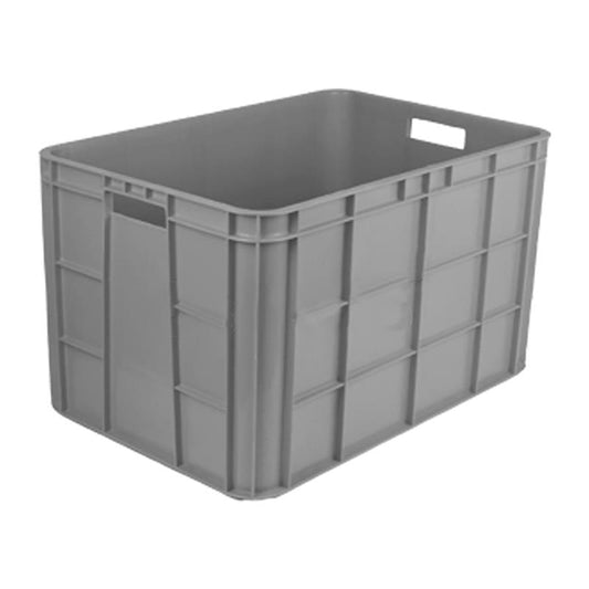 THS Plastic Fish Crate L 60 x W 40 x H 35 cm Grey