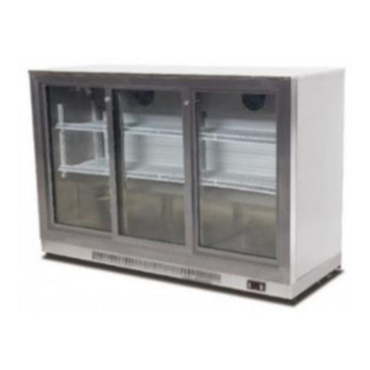 THS BC03SS Three Doors Bar Cooler With Frosted Frame, Power 0.77 kW, 133.5x51x85 cm