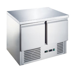 Hurakan Stainless Steel Refrigerator, 2 Door Counter Without Backsplash