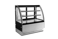 Inofrigo FGW1000-C2 Front Curved Double Arc Cold Cake Display Showcase 100 x 73x 712 cm 2 Shelves