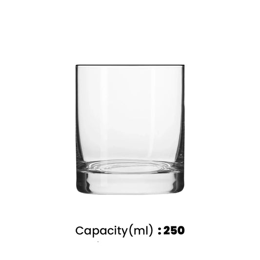 Krosno Basic Whisky Glass 250 ml, Set Of 6