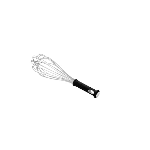 Lacor 61629 Stainless Steel Whisk with Black Ergonomic Handle, L 30 cm