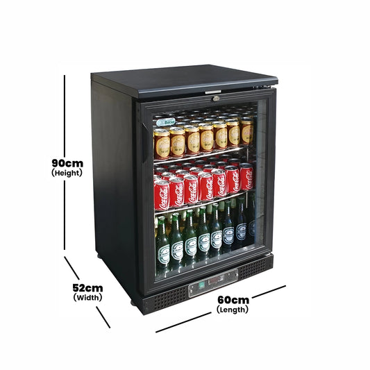 THS Bar Cooler Black, 138 L, 145 W, 60 x 52 x 90 cm