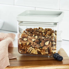 Brabantia Plastic Stackable Square canister, 0.7L, Light Grey