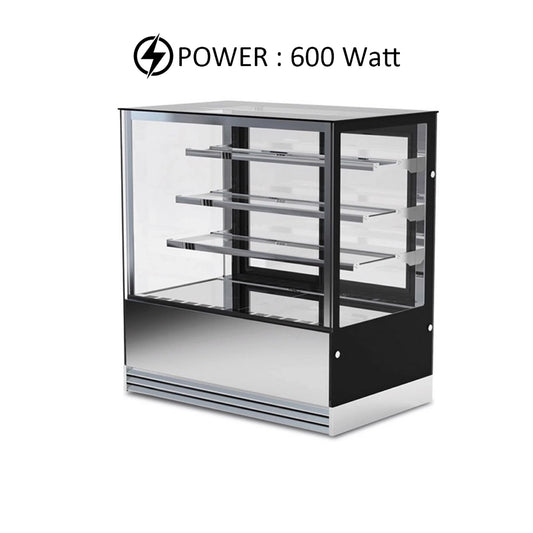 THS Cake Display Chiller with 3 Shelves, 600 W, 90 x 74 x 130 cm
