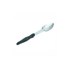Pujadas 64130 Stainless Steel Black Plastic Handle Solid Serving Spoon, 35.5 cm, Black