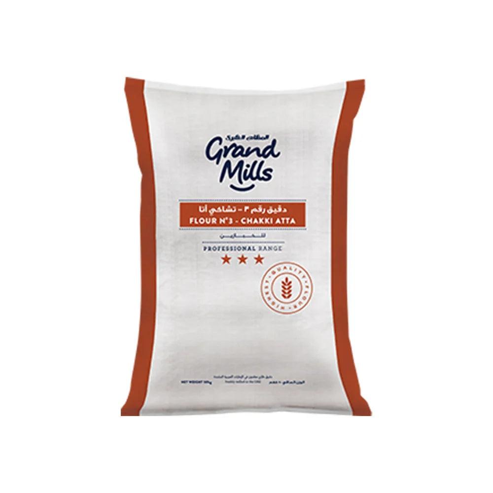 Grand Mills Flour No 3 Chakki Fresh 1 x 50 Kgs   HorecaStore