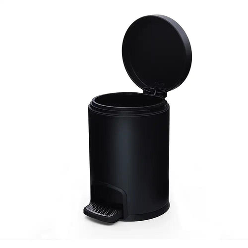 Action Round Pedal Bin 5 L with Soft Close Lid - Black Matte