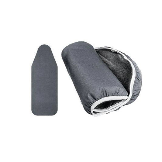 Roomwell Prestige Iron Board Cover, Flame Restardant Color, Elasticized Edges, Velcro Straps, Fit to 50.5x129cm, Non-Slip Fit, Color Black