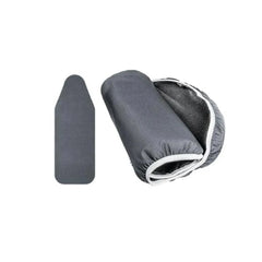 Roomwell Retract Iron Board Cover, Flame Restardant Color, Elasticized Edges, Velcro Straps, Fit to 45.5x119.5cm Non-Slip Fit, Color Black