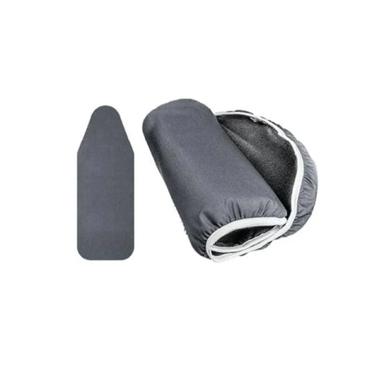 Roomwell Retract Iron Board Cover, Flame Restardant Color, Elasticized Edges, Velcro Straps, Fit to 45.5x119.5cm Non-Slip Fit, Color Black
