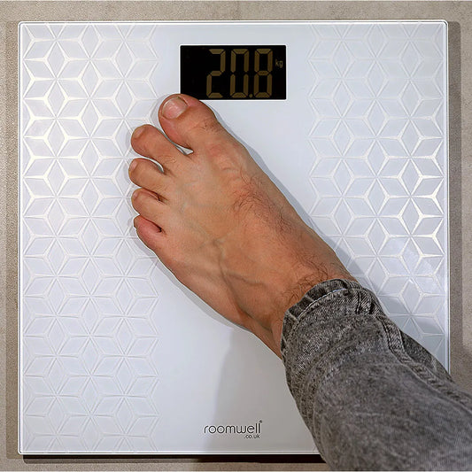Digital Bathroom Weighing Scale - White Color