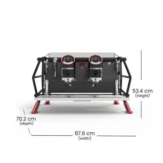 Sanremo Cafe Racer Naked (Red/Black) 2 Group Espresso Machine