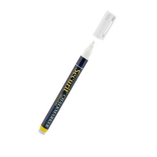 Securit BL-SMA100-V4-WHI Liquid Chalk Marker Small 1-2 mm Nib, Color White, Set of 4