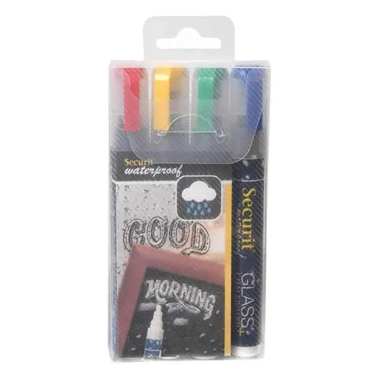 Securit SMA510-V4 Chalkmarker Blister, Multicolor, Set of 4