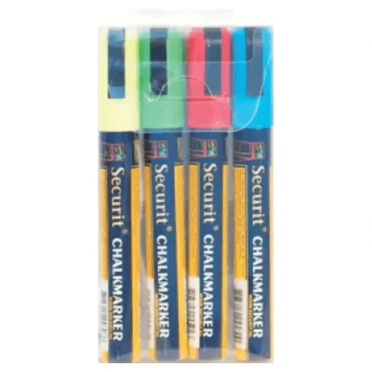 Securit SMA510-V4 Chalkmarker Blister, Multicolor, Set of 4