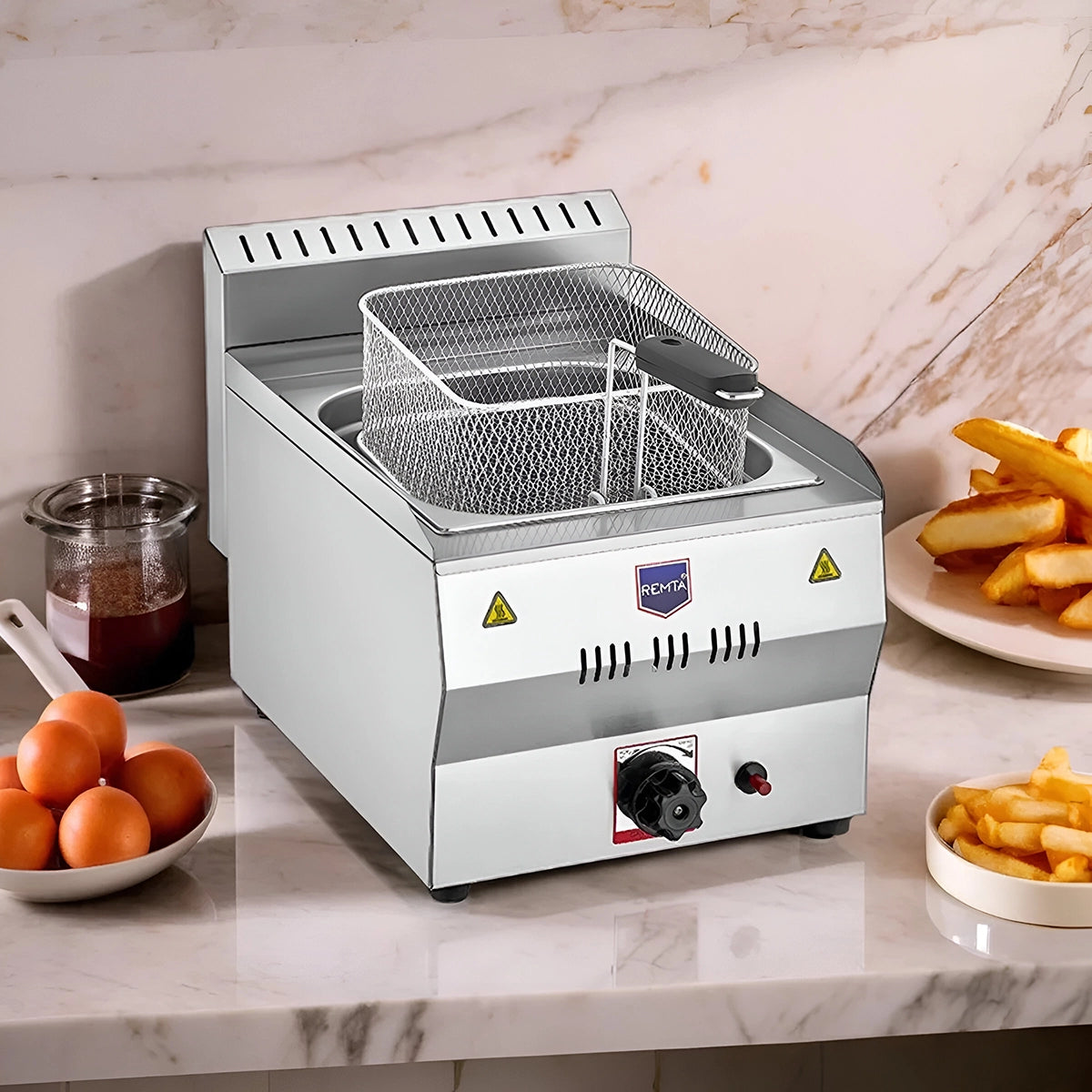 Tribeca Single Gas Fryer 8 liters Tub and Basket