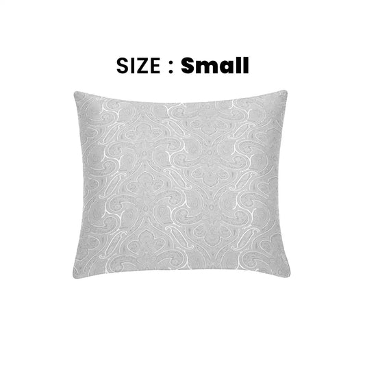 ths elysian paisley small cushion cover grey