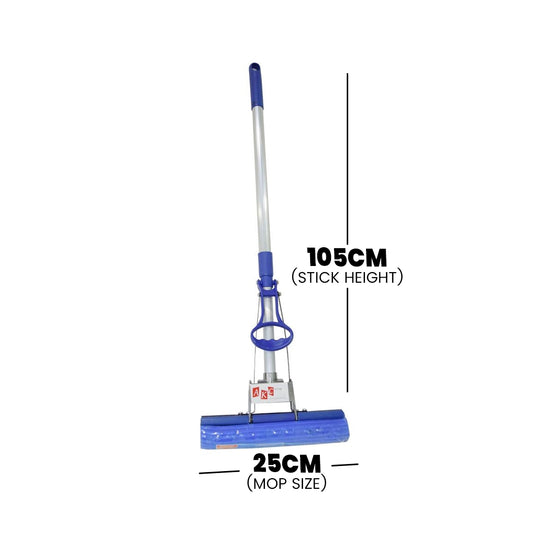 THS 130 cm Blue Plastic Cleaning Mop – Pack of 15