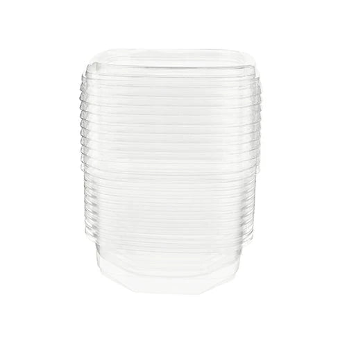Hotpack Flat Lids for Square PET Deli Container (Only Lid), 500 PCs
