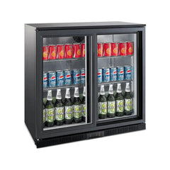 BC02PS Bar Cooler 2 Sliding Glass Doors 210 Liters 220w 92 x 51 x 89.5 cm