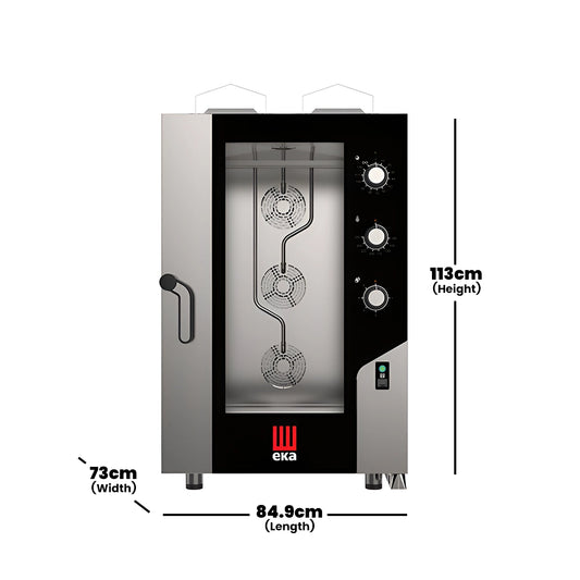Tecnoeka Electric Combi Oven with Touch Screen, Cpty 11 Trays, 19 kW, 73 x 84.9 x 113 cm