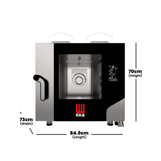 Tecnoeka Electric Combi Oven with Touch Screen, Cpty 5 Trays, 7.8 kW, 73 x 84.9 x 70 cm