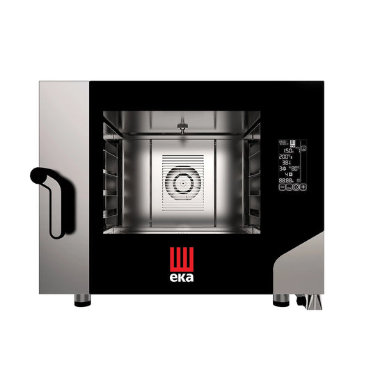 Tecnoeka Electric Combi with Black Mask, Cpty 4 Trays, 7.8 kW, 85 x 103.5 x 70 cm