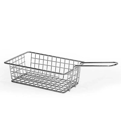 Wundermaxx Carbon Metal Wire Rectangle Frying Basket Silver