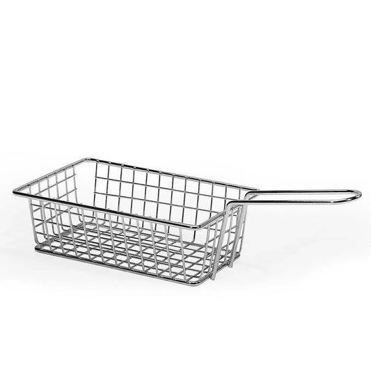 Wundermaxx Carbon Metal Wire Rectangle Frying Basket Silver