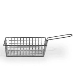 Wundermaxx Carbon Metal Wire Rectangle Frying Basket Silver