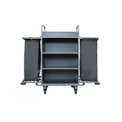 VM Ecoplus 800 Hotel Housekeeping Trolley 4 Shelves With Linen Bags L 145 x D 55 x H 130 cm, Grey