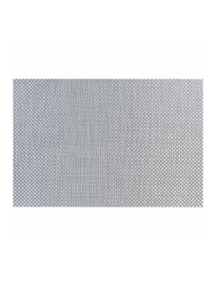 Stain Resistant Washable Placemat 45x30cm, Durable Non-Slip Heat Resistant PVC Table Mats Placemat for Dining Table,  Color Silver, Pack of 6