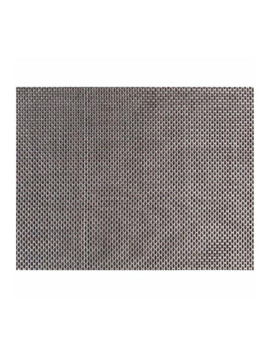 PLACEMAT WIDE BAND BROWN-SILVER - thehorecastore